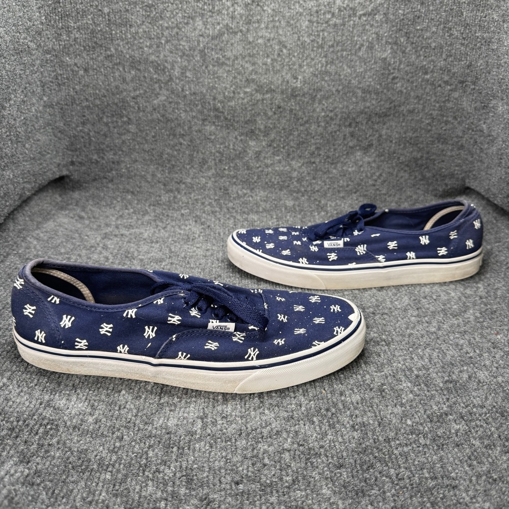 New York Yankees Vans MLB Shoes Mens 11 Navy Blue Low Top Sneakers 721461